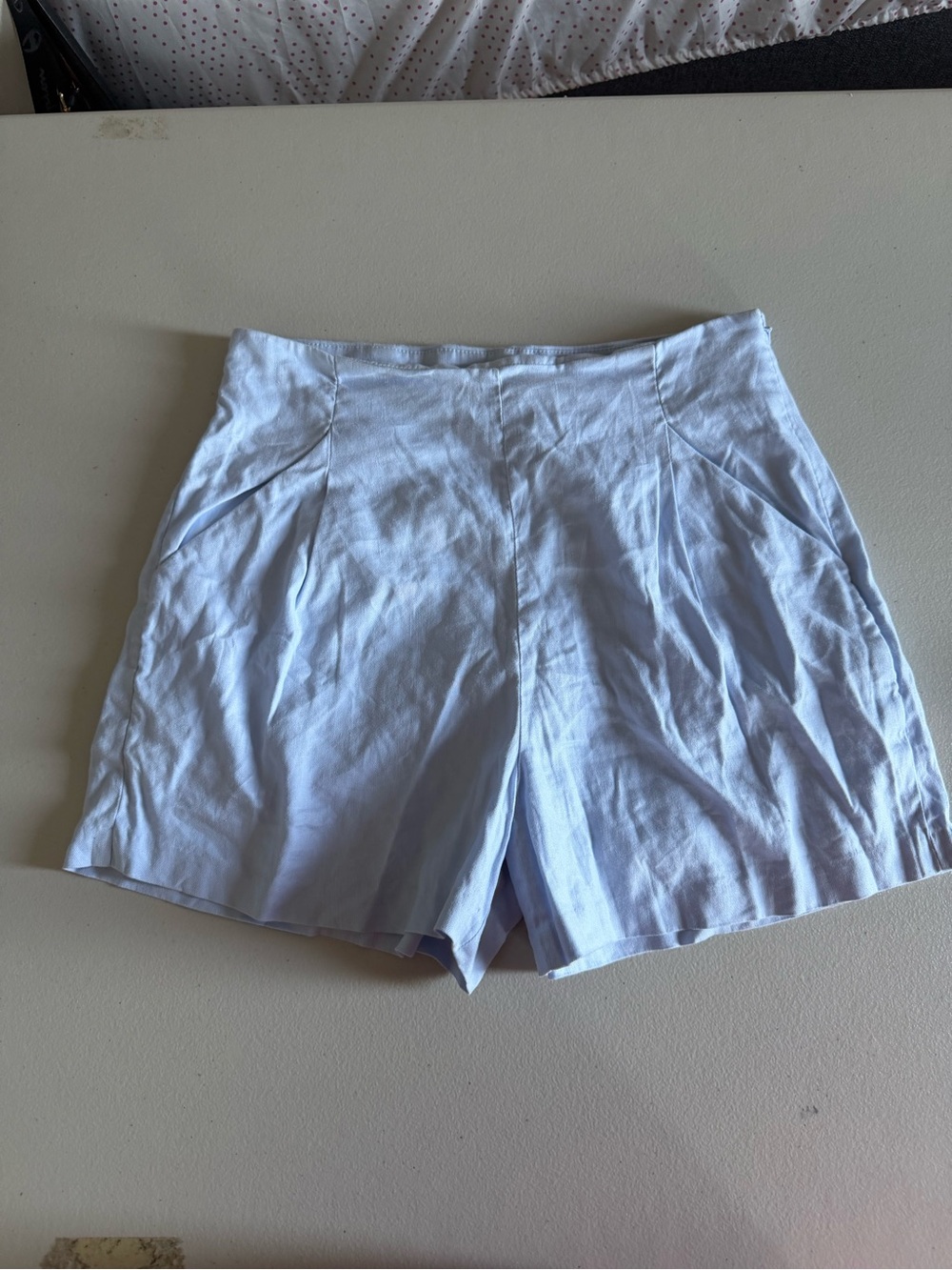 Babaton Pale Blue High-Waist Pleated